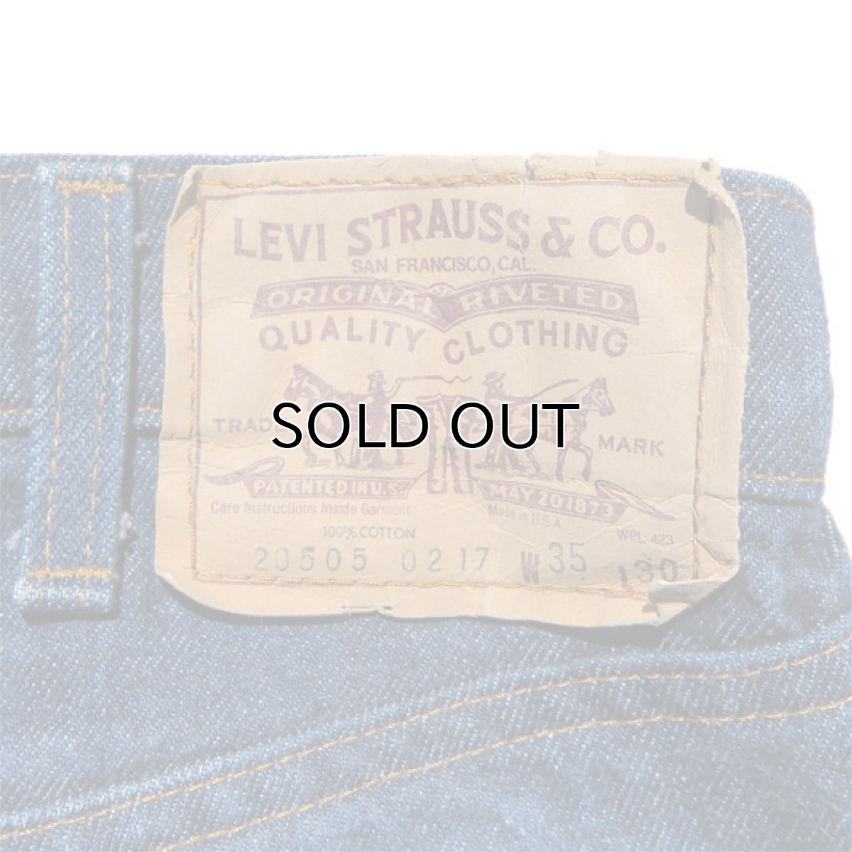 画像7: 1980's Levi's 505 Blue Denim 5-Pocket Pants 濃紺 W33INCH(表記W35L30) (7)