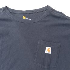 画像4: Carhartt  L/S Pocket T-Shirt with "Back Print"　NAVY　size XXL(表記XXL) (4)