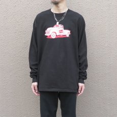 画像4: HANES BEEFY Logo Print L/S T-Shirt　BLACK　size XL(表記XL) (4)