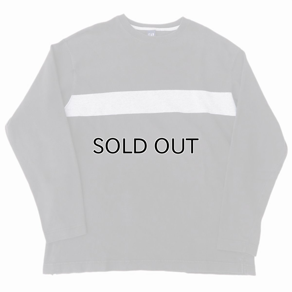 画像2: 1990's GAP Heavy Cotton 2-Tone L/S T-Shirt BLACK/GREY size M-L(表記M) (2)