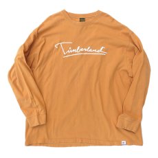 画像2: 1990's~ TIMBERLAND Logo Print L/S T-Shirt　MUSTARD　size XXXL (表記XXXL) (2)