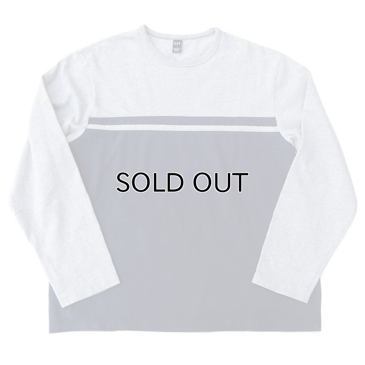 画像2: 1990's GAP Heavy Cotton 2-Tone L/S T-Shirt　GREY/NAVY　size L(表記L) (2)