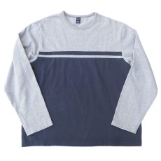 画像2: 1990's GAP Heavy Cotton 2-Tone L/S T-Shirt　GREY/NAVY　size L(表記L) (2)