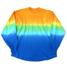 画像2: SPIRIT JERSEY Tie-Dye L/S T-Shirt　YELLOW~BLUE　size MEDIUM (表記M) (2)