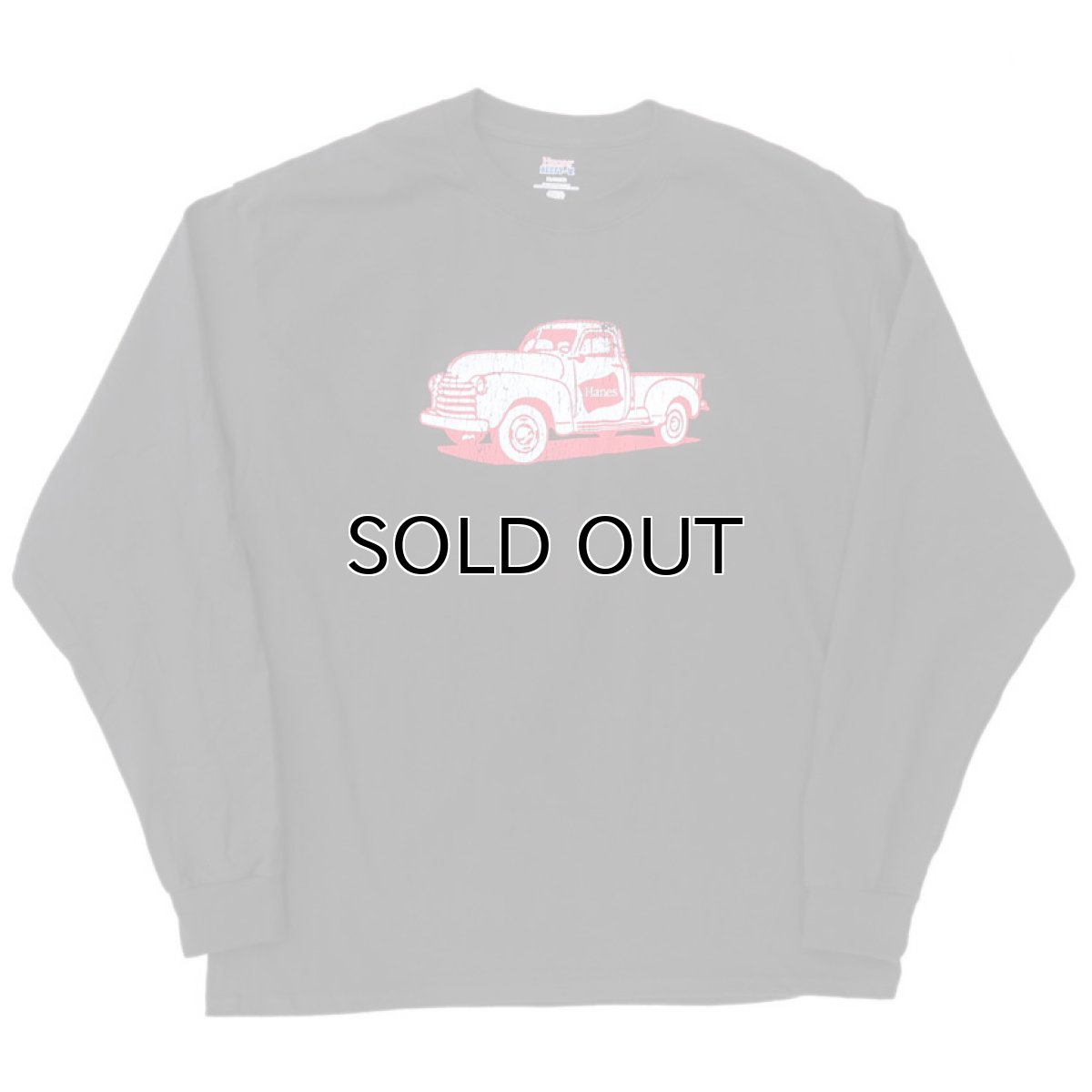 画像2: HANES BEEFY Logo Print L/S T-Shirt　BLACK　size XL(表記XL) (2)