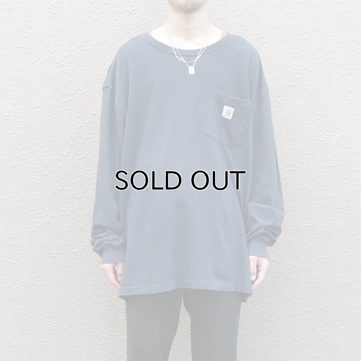 画像6: Carhartt  L/S Pocket T-Shirt with "Back Print" NAVY size XXL(表記XXL) (6)