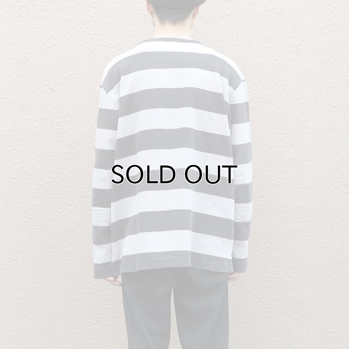 画像6: U.S.A. kohl's Heavy Cotton Border L/S T-Shirt　BLACK/GREY　size XL(表記不明) (6)