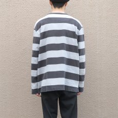 画像6: U.S.A. kohl's Heavy Cotton Border L/S T-Shirt　BLACK/GREY　size XL(表記不明) (6)