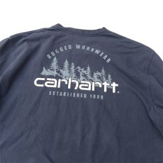 画像5: Carhartt  L/S Pocket T-Shirt with "Back Print"　NAVY　size XL(表記XL) (5)