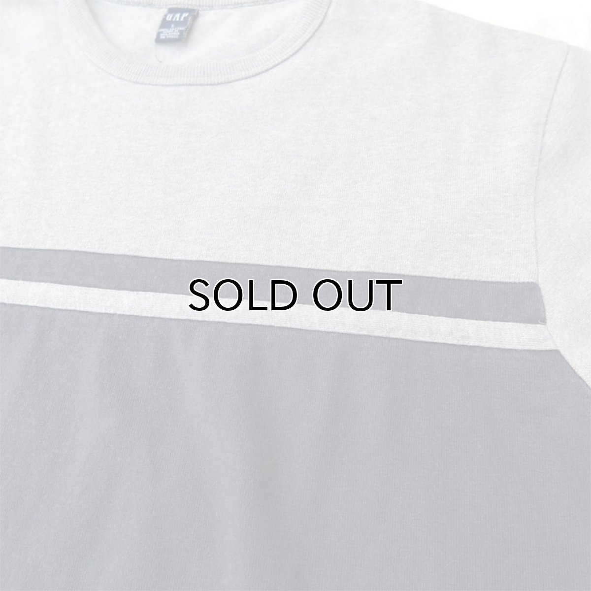 画像4: 1990's GAP Heavy Cotton 2-Tone L/S T-Shirt　GREY/NAVY　size L(表記L) (4)