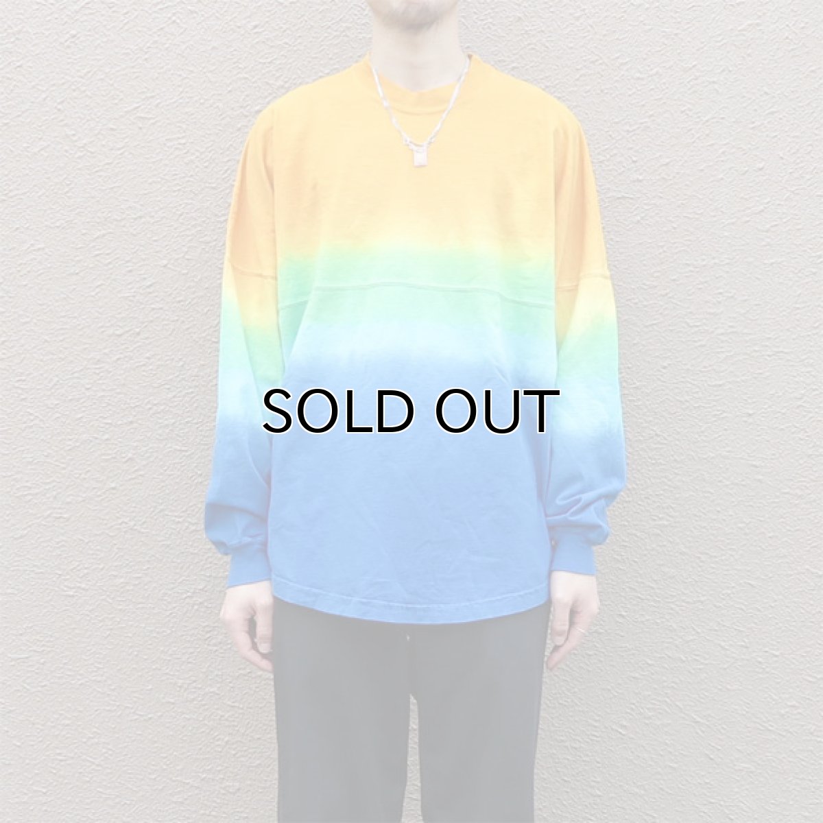 画像5: SPIRIT JERSEY Tie-Dye L/S T-Shirt　YELLOW~BLUE　size MEDIUM (表記M) (5)