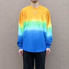 画像5: SPIRIT JERSEY Tie-Dye L/S T-Shirt　YELLOW~BLUE　size MEDIUM (表記M) (5)