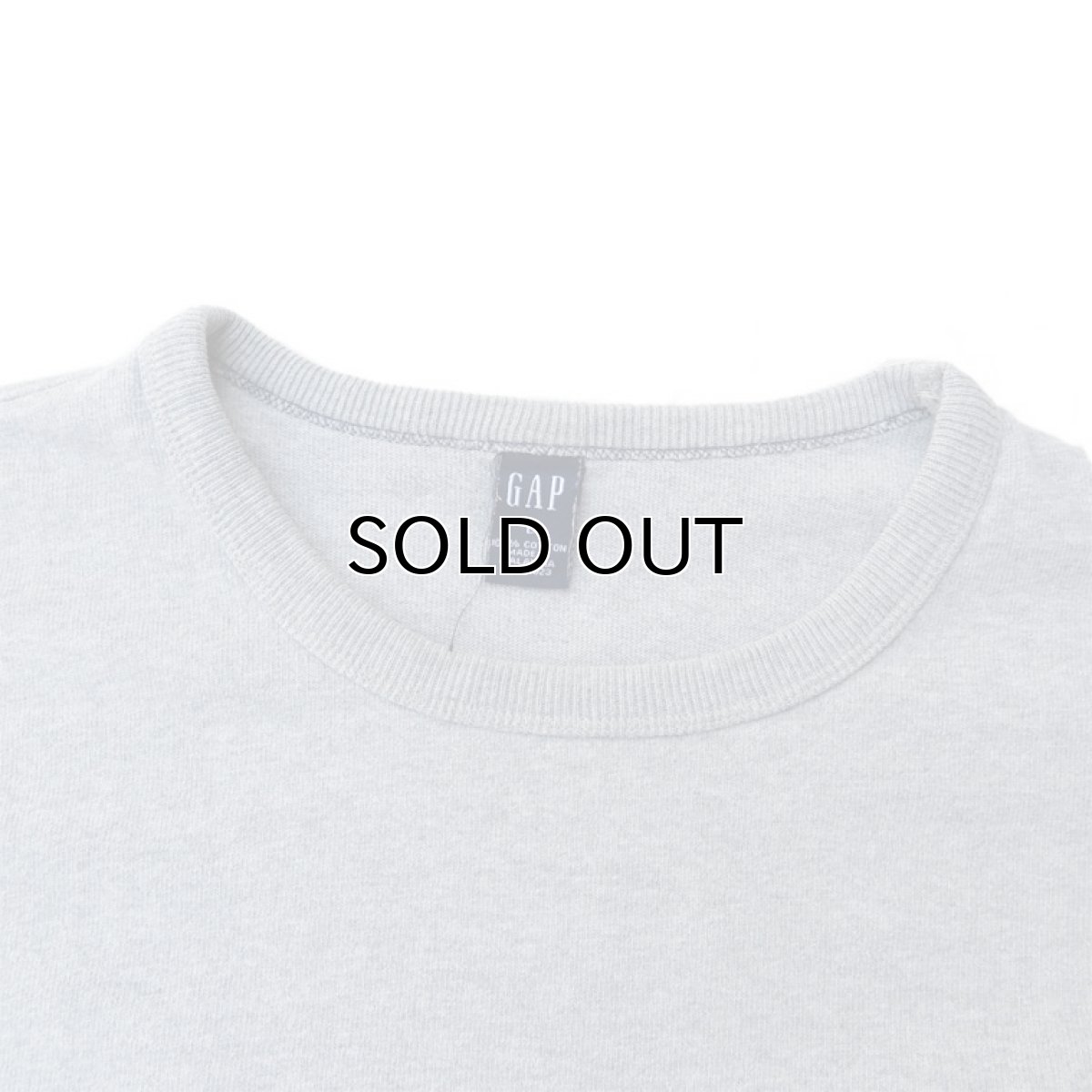 画像3: 1990's GAP Heavy Cotton 2-Tone L/S T-Shirt　GREY/NAVY　size L(表記L) (3)