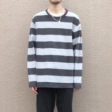 画像5: U.S.A. kohl's Heavy Cotton Border L/S T-Shirt　BLACK/GREY　size XL(表記不明) (5)