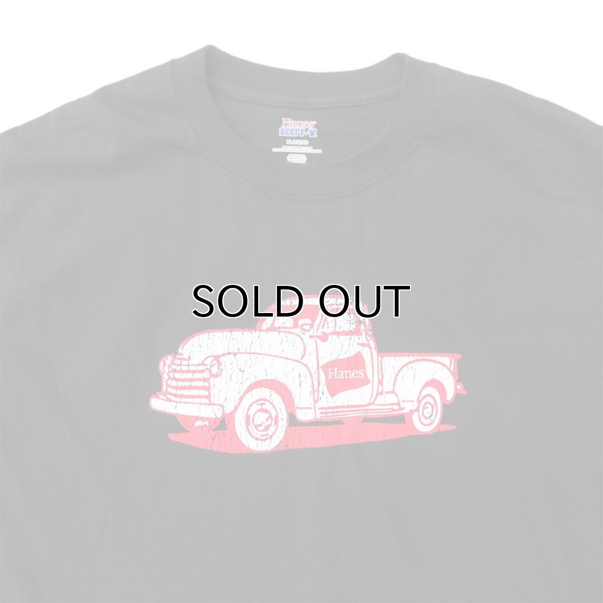 画像3: HANES BEEFY Logo Print L/S T-Shirt　BLACK　size XL(表記XL) (3)