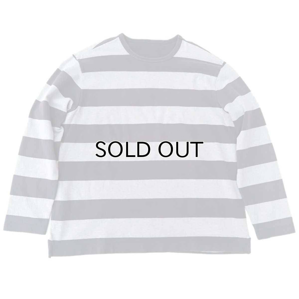 画像2: U.S.A. kohl's Heavy Cotton Border L/S T-Shirt　BLACK/GREY　size XL(表記不明) (2)