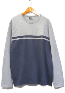 画像1: 1990's GAP Heavy Cotton 2-Tone L/S T-Shirt　GREY/NAVY　size L(表記L) (1)