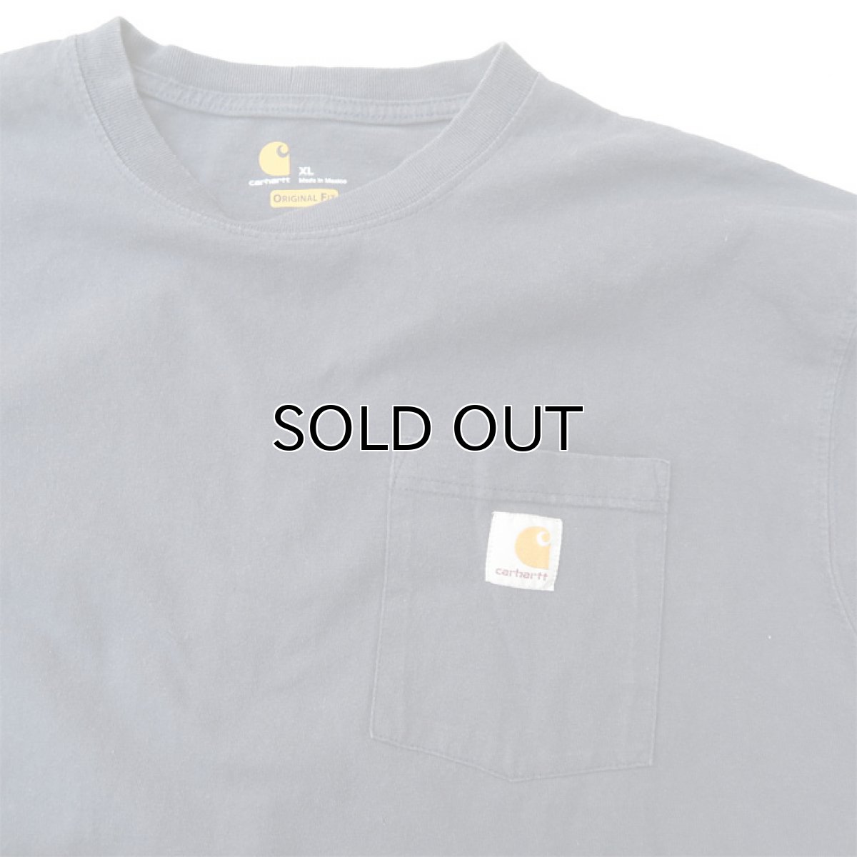 画像4: Carhartt  L/S Pocket T-Shirt with "Back Print"　NAVY　size XL(表記XL) (4)