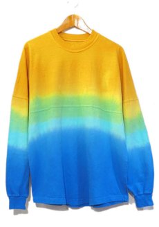 画像1: SPIRIT JERSEY Tie-Dye L/S T-Shirt　YELLOW~BLUE　size MEDIUM (表記M) (1)