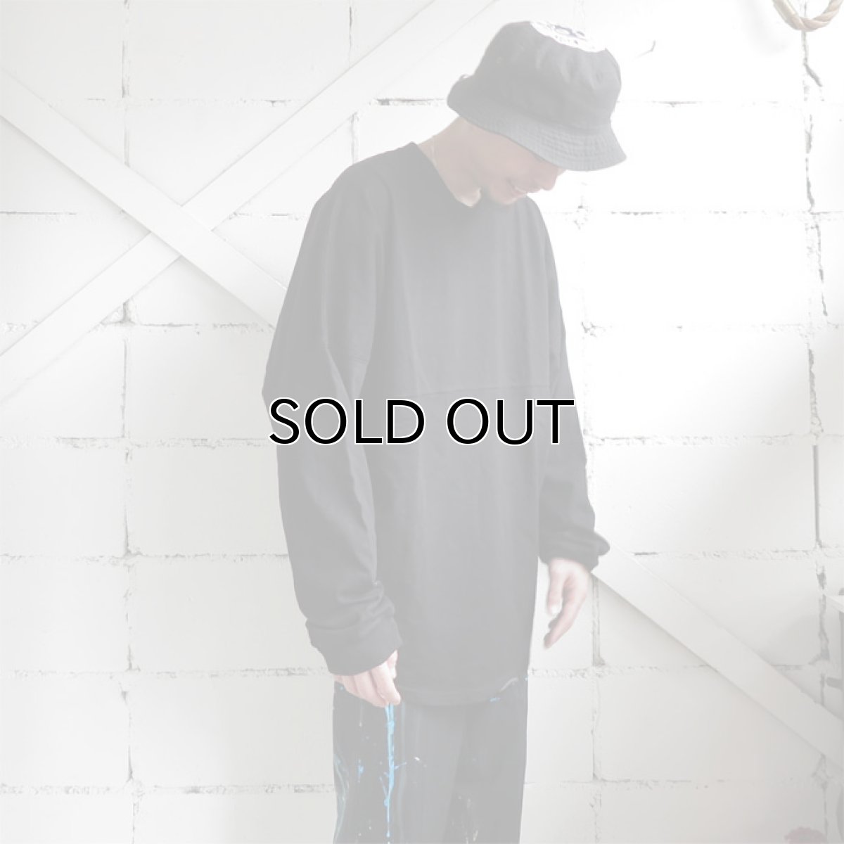 画像6: SPIRIT JERSEY Solid Color L/S T-Shirt BLACK size XL, XXL (6)