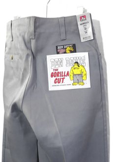 画像1: BEN DAVIS "THE GORILLA CUT" Wide Work Pants　GREY TWILL　size W30/L30,32 INCH (1)