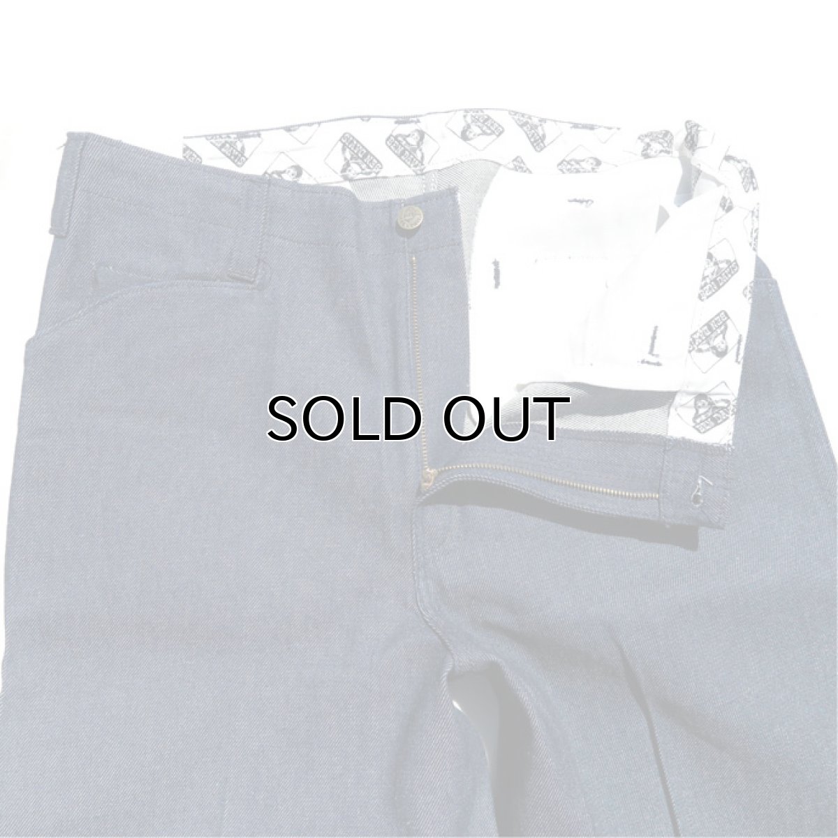 画像4: BEN DAVIS "THE GORILLA CUT" Wide Work Pants　BLUE DENIM　size W34INCH(表記34×30) (4)