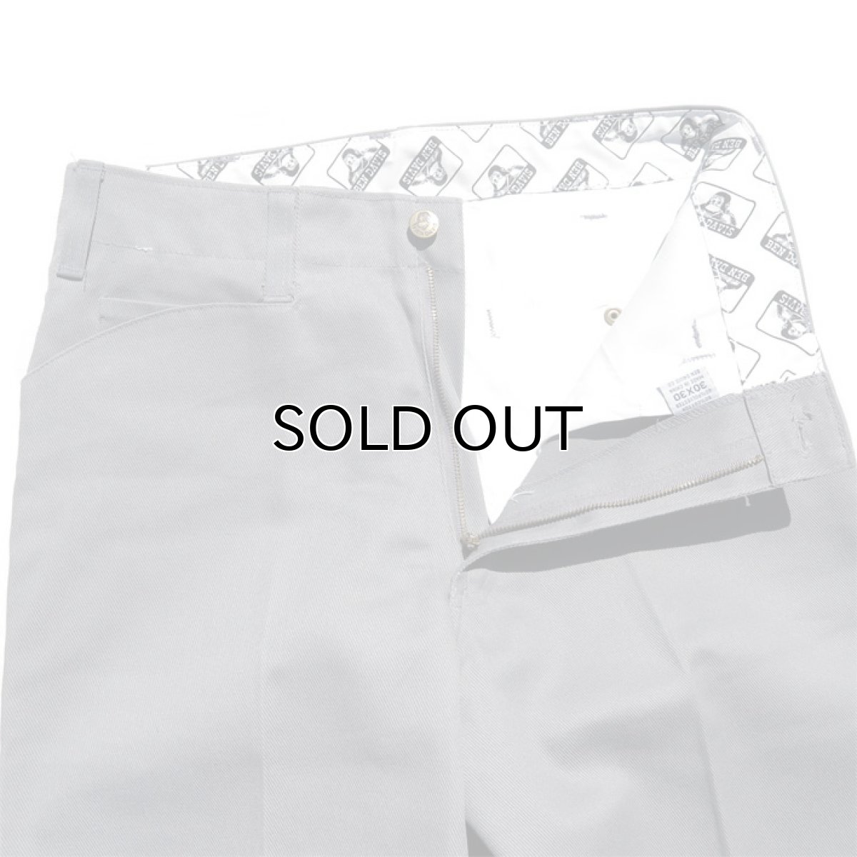 画像4: BEN DAVIS "THE GORILLA CUT" Wide Work Pants GREY TWILL size W30/L30,32 INCH (4)