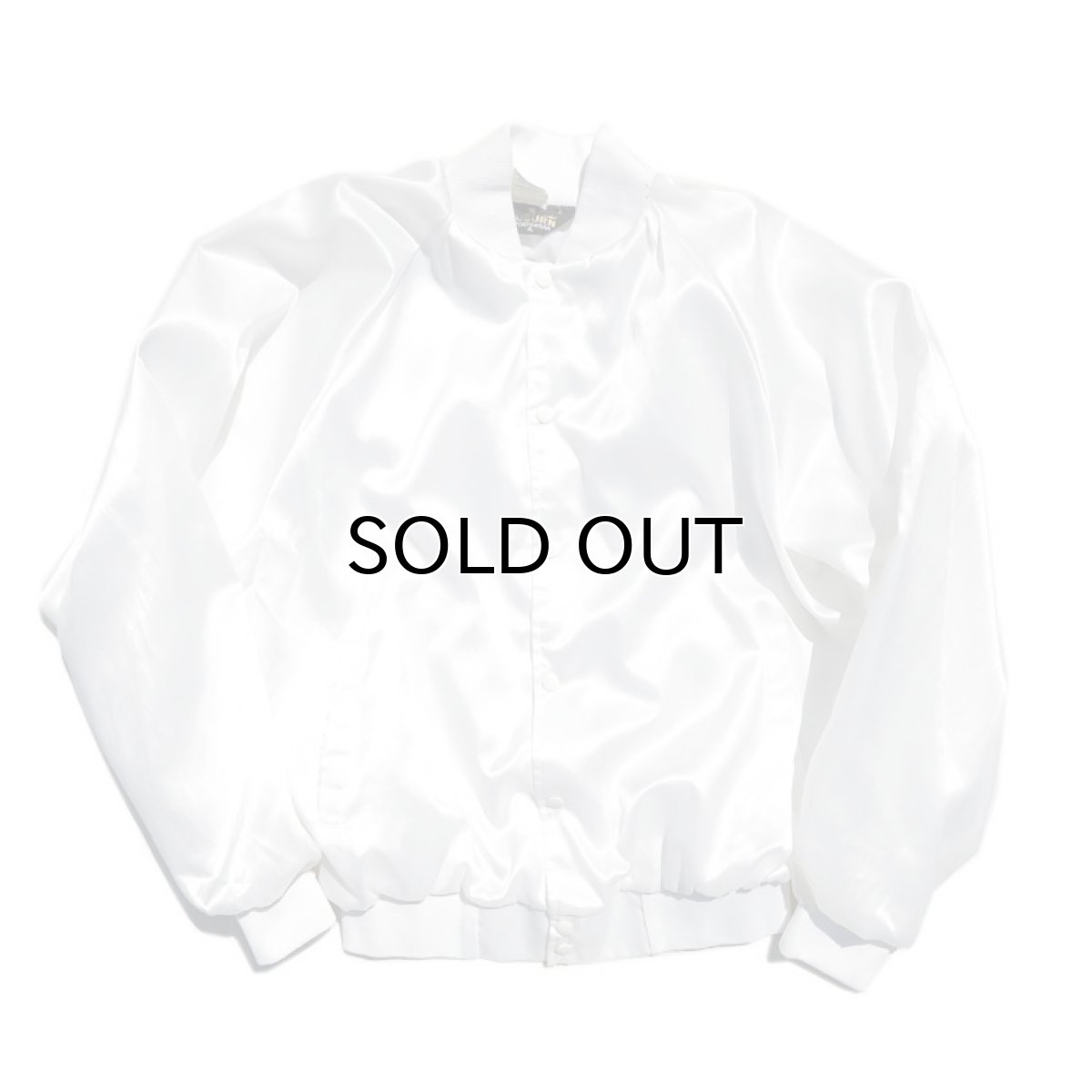 画像2: 1990's AUBURN Nylon Satin Snap Up Jacket -DEAD STOCK-　WHITE　size XL, 3XL (2)