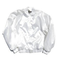 画像2: 1990's AUBURN Nylon Satin Snap Up Jacket -DEAD STOCK-　WHITE　size XL, 3XL (2)