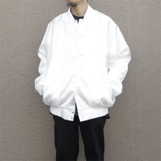 画像6: 1990's AUBURN Nylon Satin Snap Up Jacket -DEAD STOCK-　WHITE　size XL, 3XL (6)