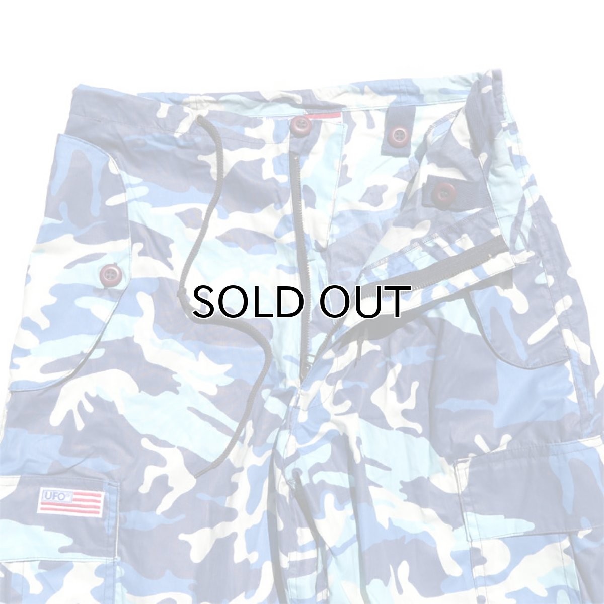 画像4: 1990's~ UFO Camouflage Cargo Trousers BLUE CAMO size ~W30INCH (表記XXS) (4)