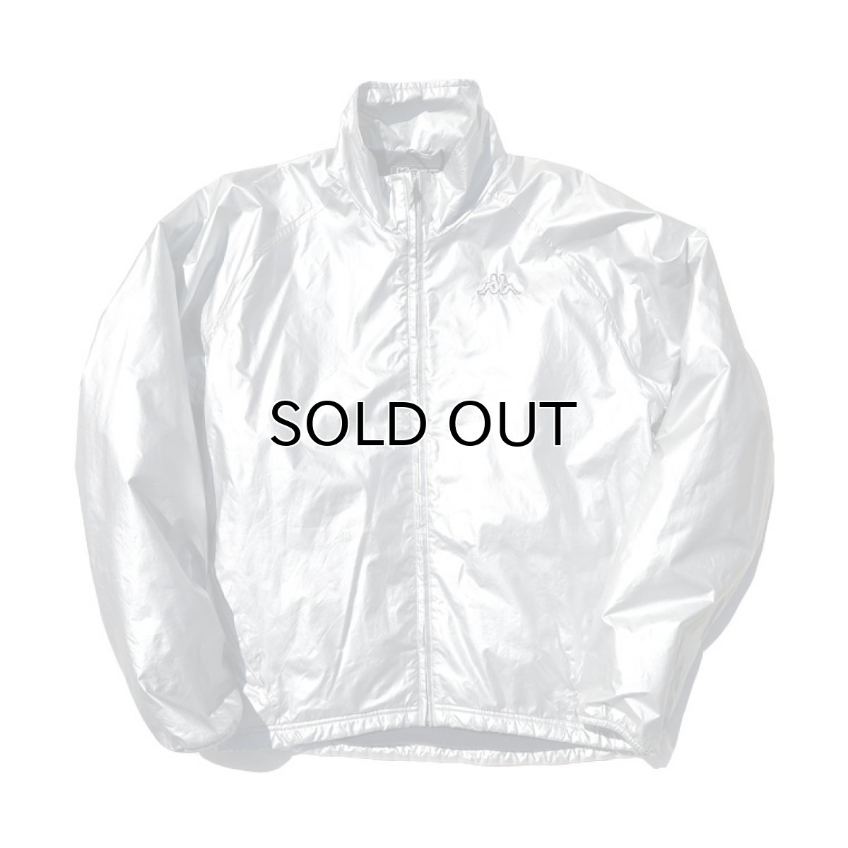 画像2: 1990's KAPPA Nylon Zip Up Jacket　SILVER　size M (表記LARGE) (2)