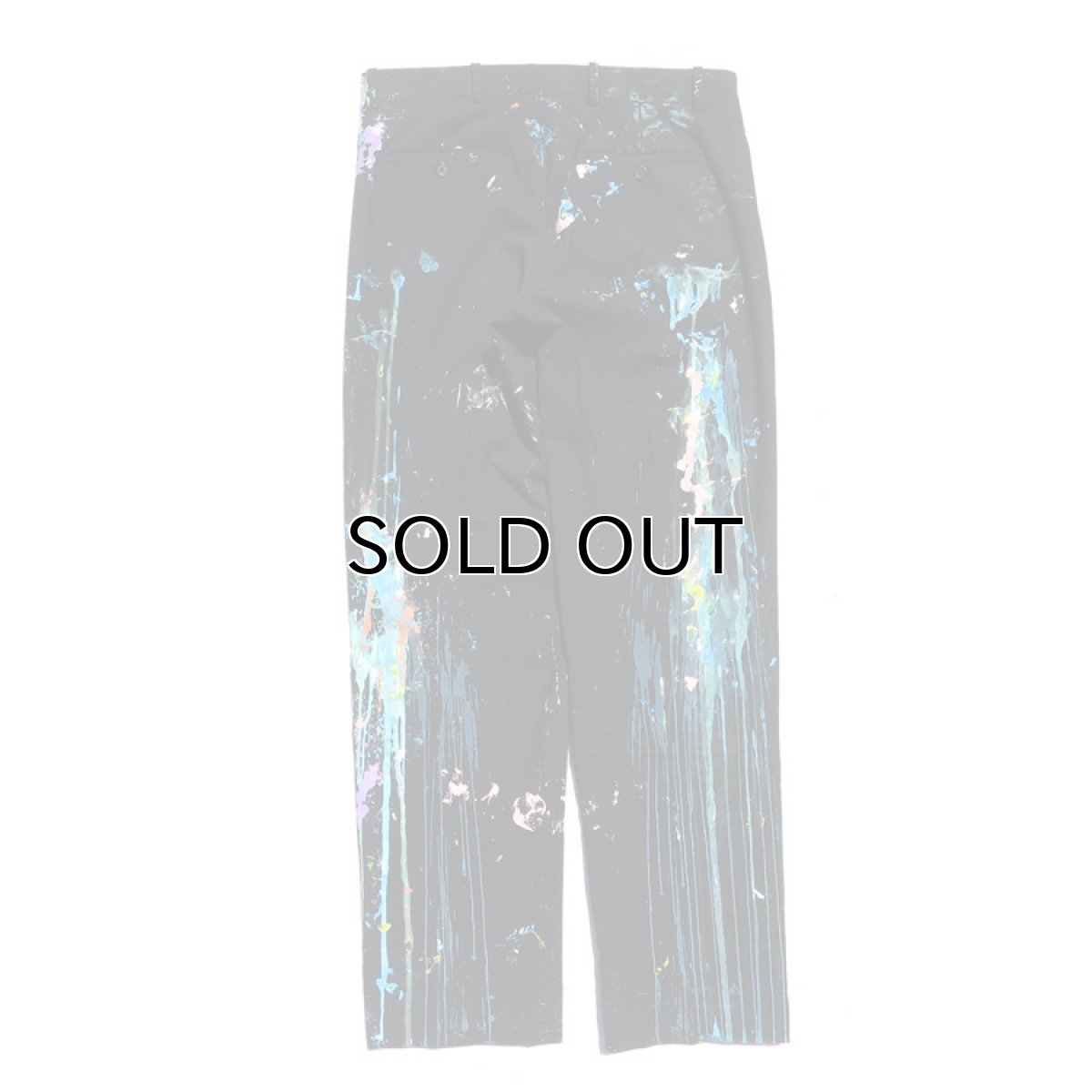 画像3: theory New York Summer Wool Slacks -HAND PAINTING- BLACK size W32INCH (表記38R) (3)