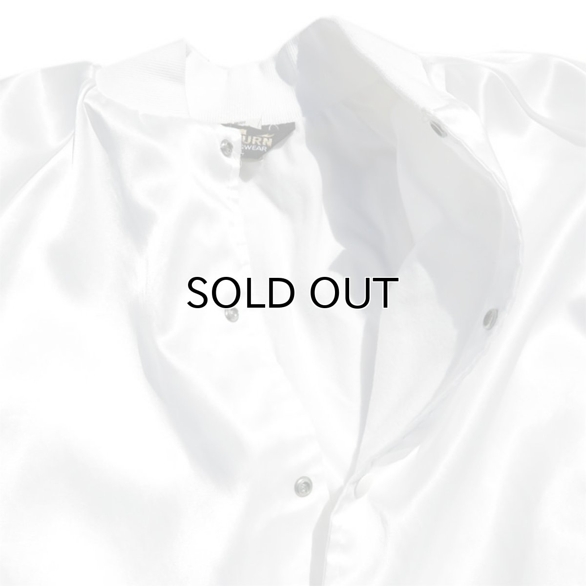 画像3: 1990's AUBURN Nylon Satin Snap Up Jacket -DEAD STOCK-　WHITE　size XL, 3XL (3)