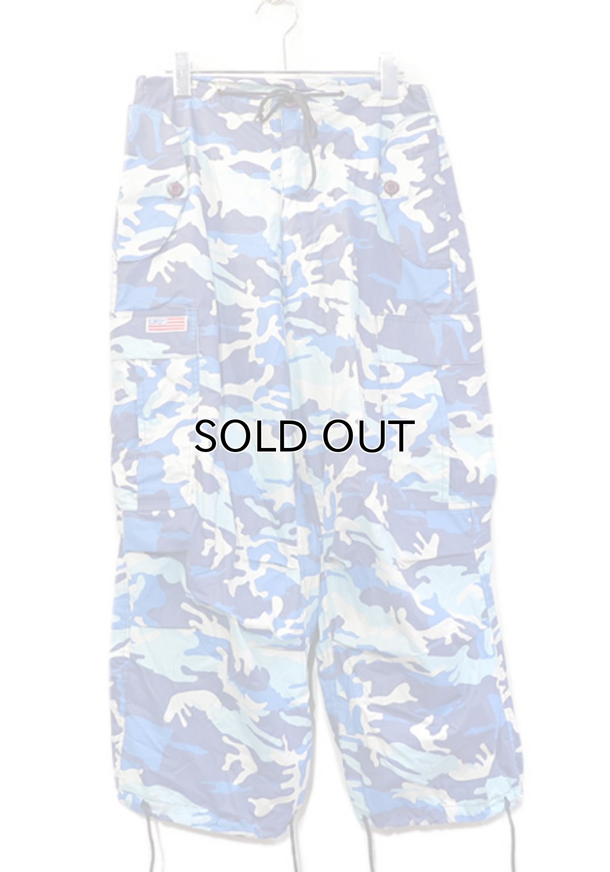 画像1: 1990's~ UFO Camouflage Cargo Trousers　BLUE CAMO　size ~W30INCH (表記XXS) (1)