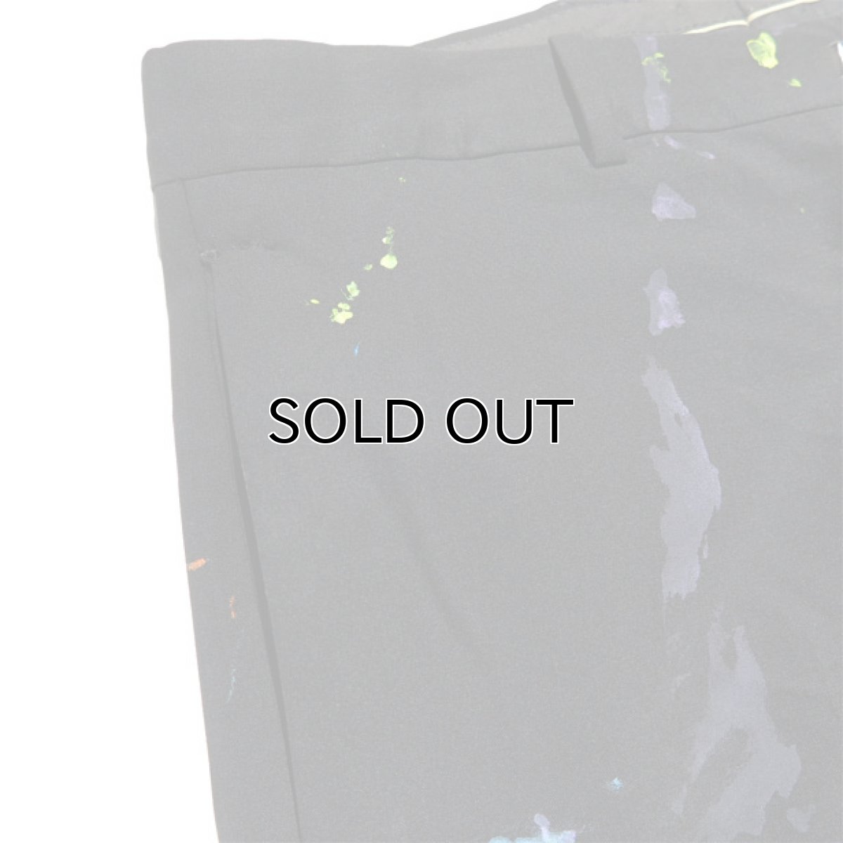 画像7: theory New York Summer Wool Slacks -HAND PAINTING- BLACK size W32INCH (表記38R) (7)