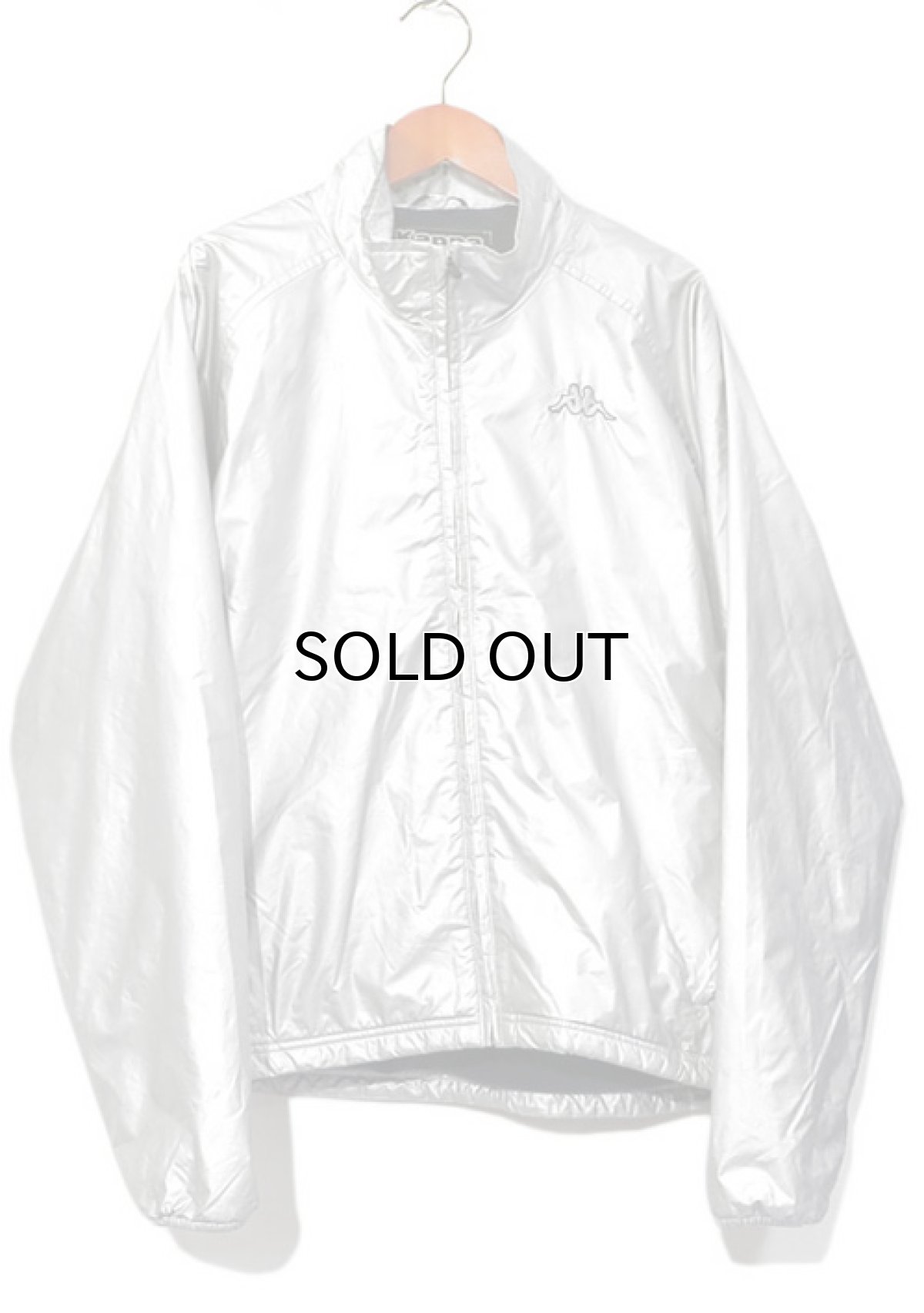 画像1: 1990's KAPPA Nylon Zip Up Jacket　SILVER　size M (表記LARGE) (1)