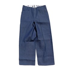 画像2: BEN DAVIS "THE GORILLA CUT" Wide Work Pants　BLUE DENIM　size W34INCH(表記34×30) (2)