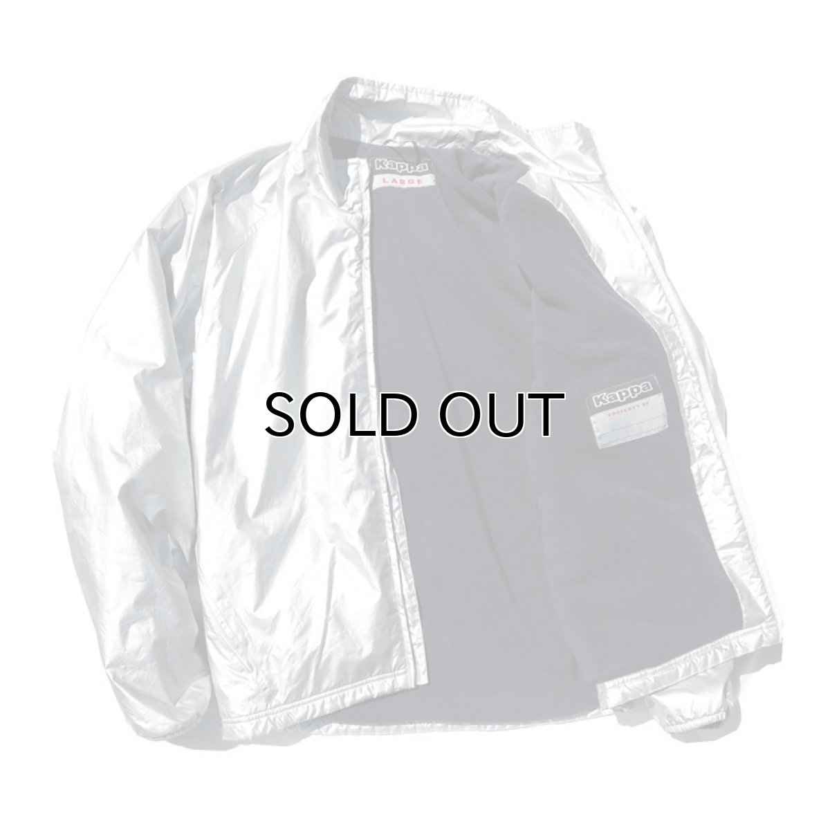 画像5: 1990's KAPPA Nylon Zip Up Jacket　SILVER　size M (表記LARGE) (5)