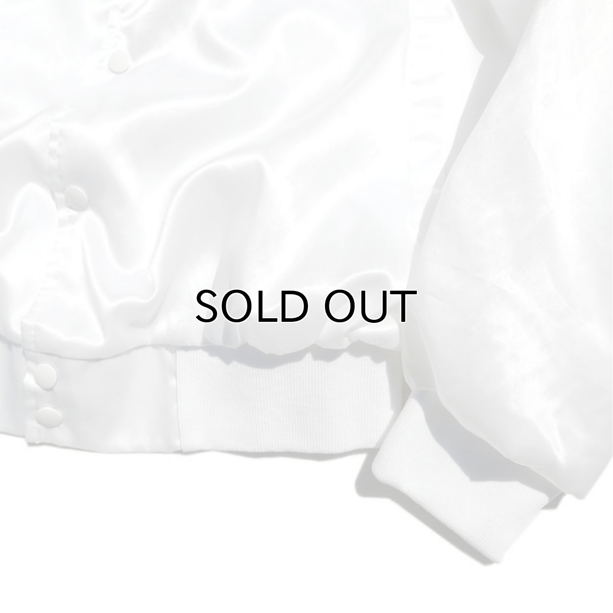 画像4: 1990's AUBURN Nylon Satin Snap Up Jacket -DEAD STOCK-　WHITE　size XL, 3XL (4)