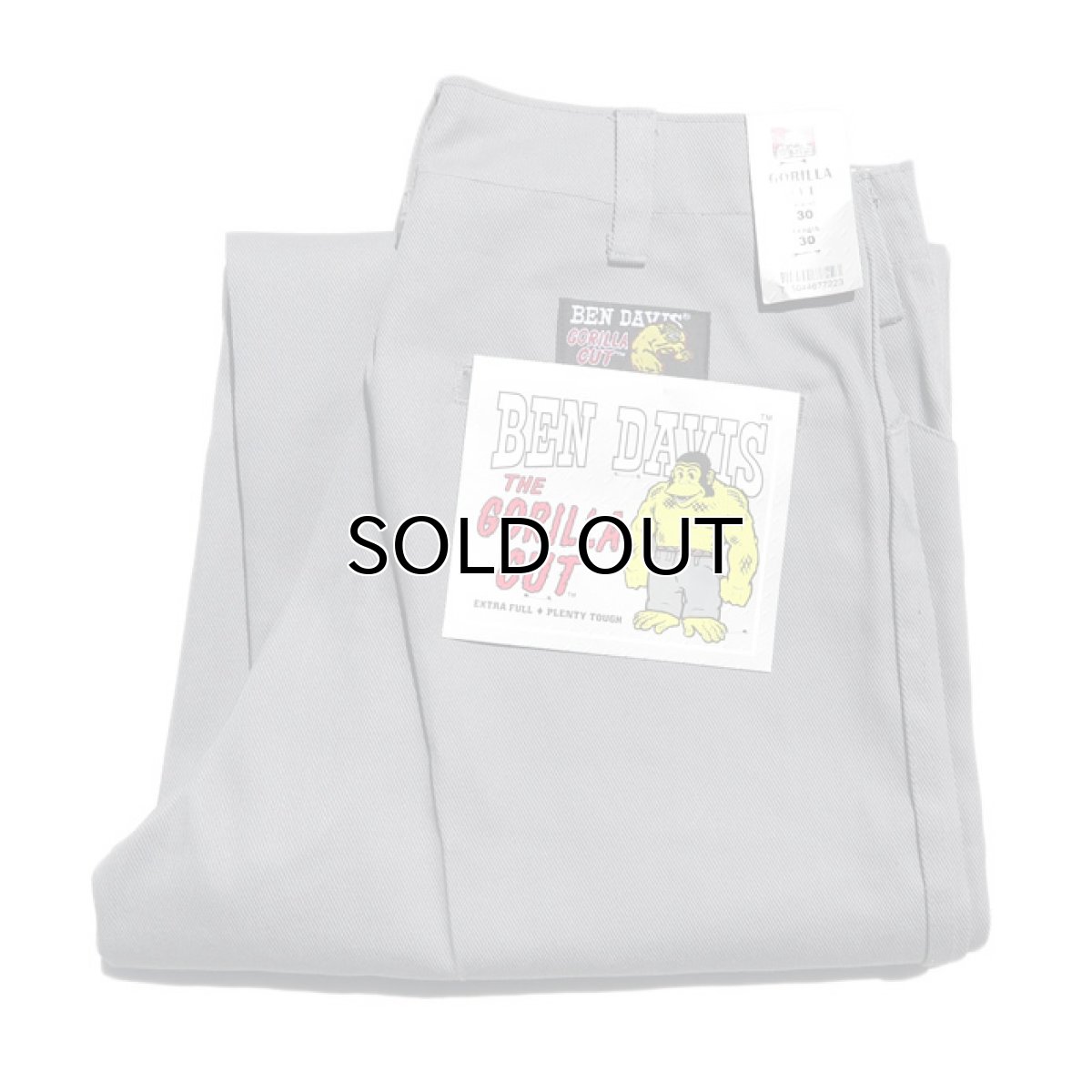 画像6: BEN DAVIS "THE GORILLA CUT" Wide Work Pants GREY TWILL size W30/L30,32 INCH (6)