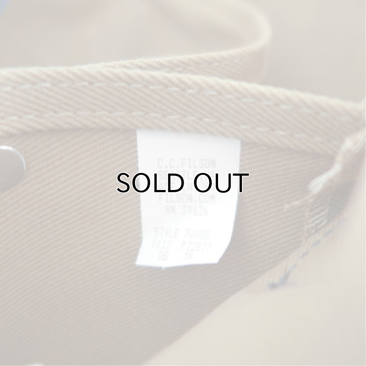 画像10: FILSON Rugged Twill Utility Bag 未使用品 TAN (10)