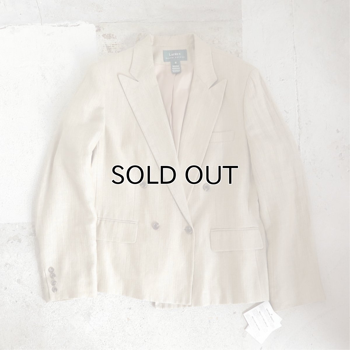 画像2: Ralph Lauren "LAUREN" Two Piece Set up -DEAD STOCK-　BEIGE　size M (表記16) (2)