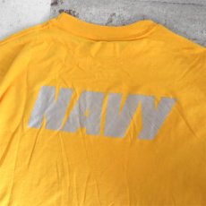画像6: U.S. NAVY  L/S Training T-Shirt -Reflector Print-　YELLOW　size SMALL, MEDIUM (6)
