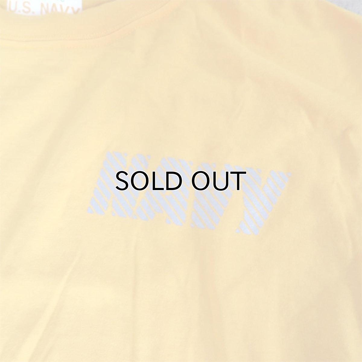 画像5: U.S. NAVY  L/S Training T-Shirt -Reflector Print-　YELLOW　size SMALL, MEDIUM (5)