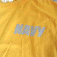 画像5: U.S. NAVY  L/S Training T-Shirt -Reflector Print-　YELLOW　size SMALL, MEDIUM (5)