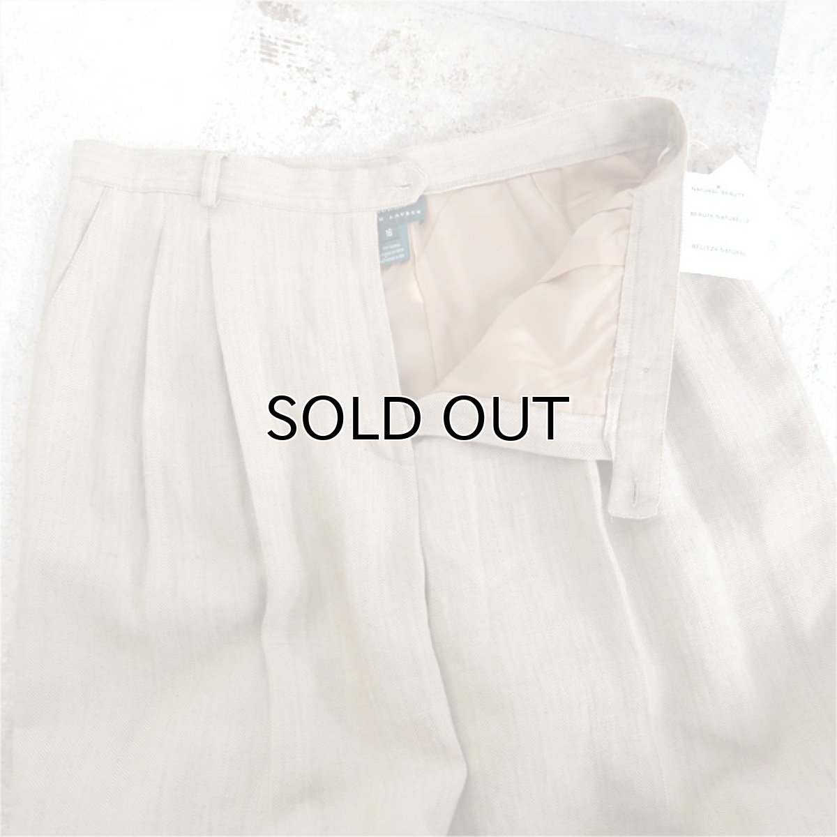 画像7: Ralph Lauren "LAUREN" Two Piece Set up -DEAD STOCK-　BEIGE　size M (表記16) (7)