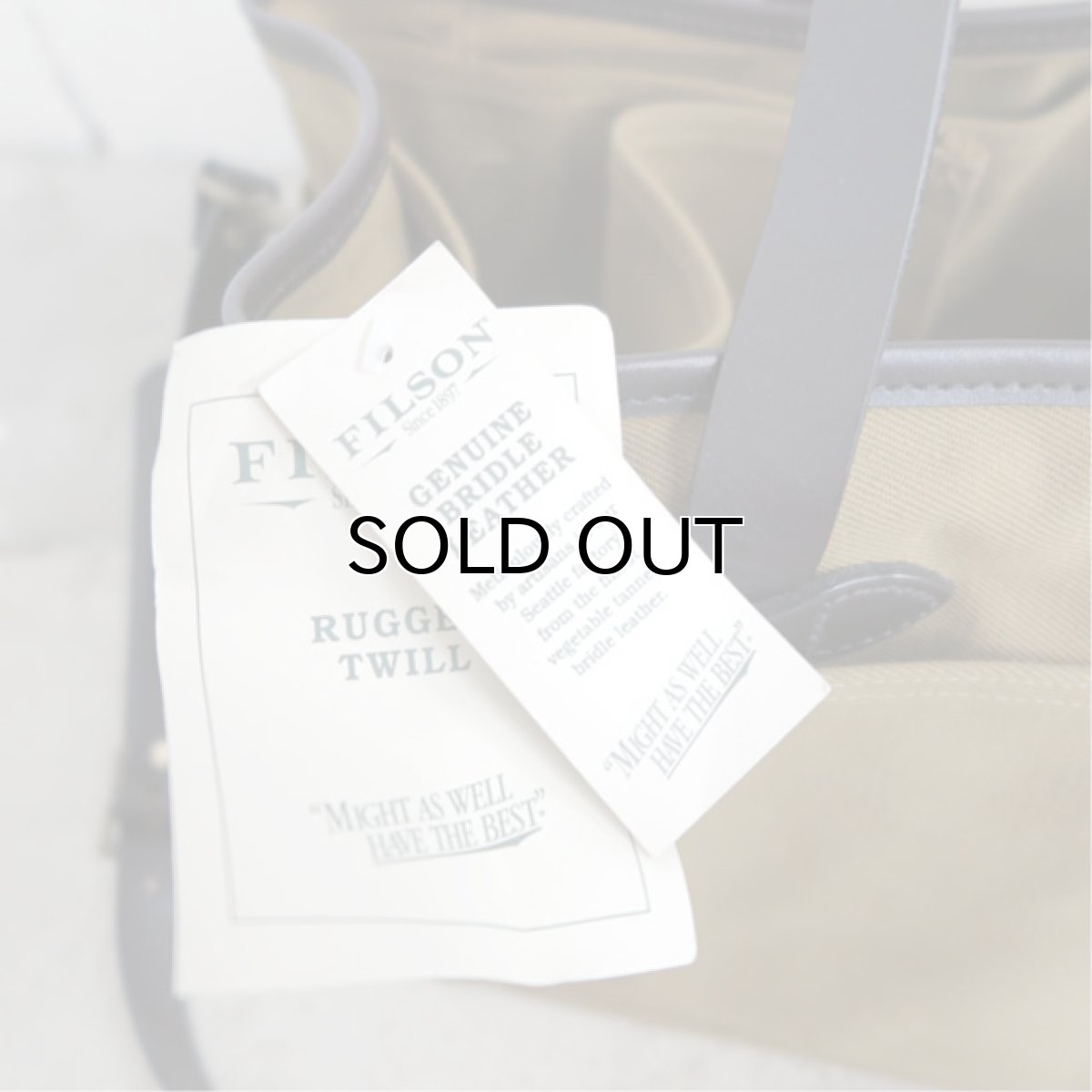 画像8: FILSON Rugged Twill Utility Bag 未使用品 TAN (8)