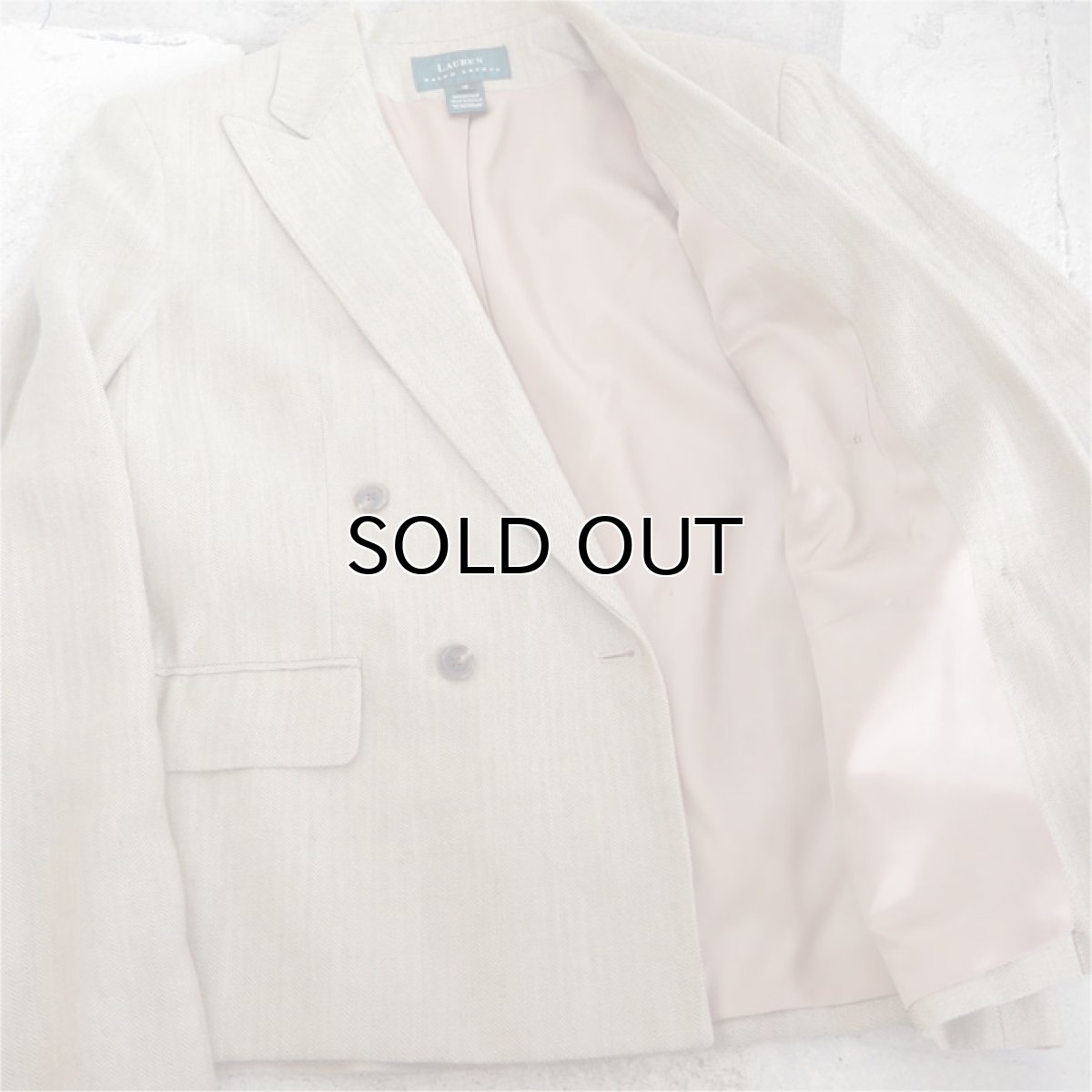 画像5: Ralph Lauren "LAUREN" Two Piece Set up -DEAD STOCK-　BEIGE　size M (表記16) (5)