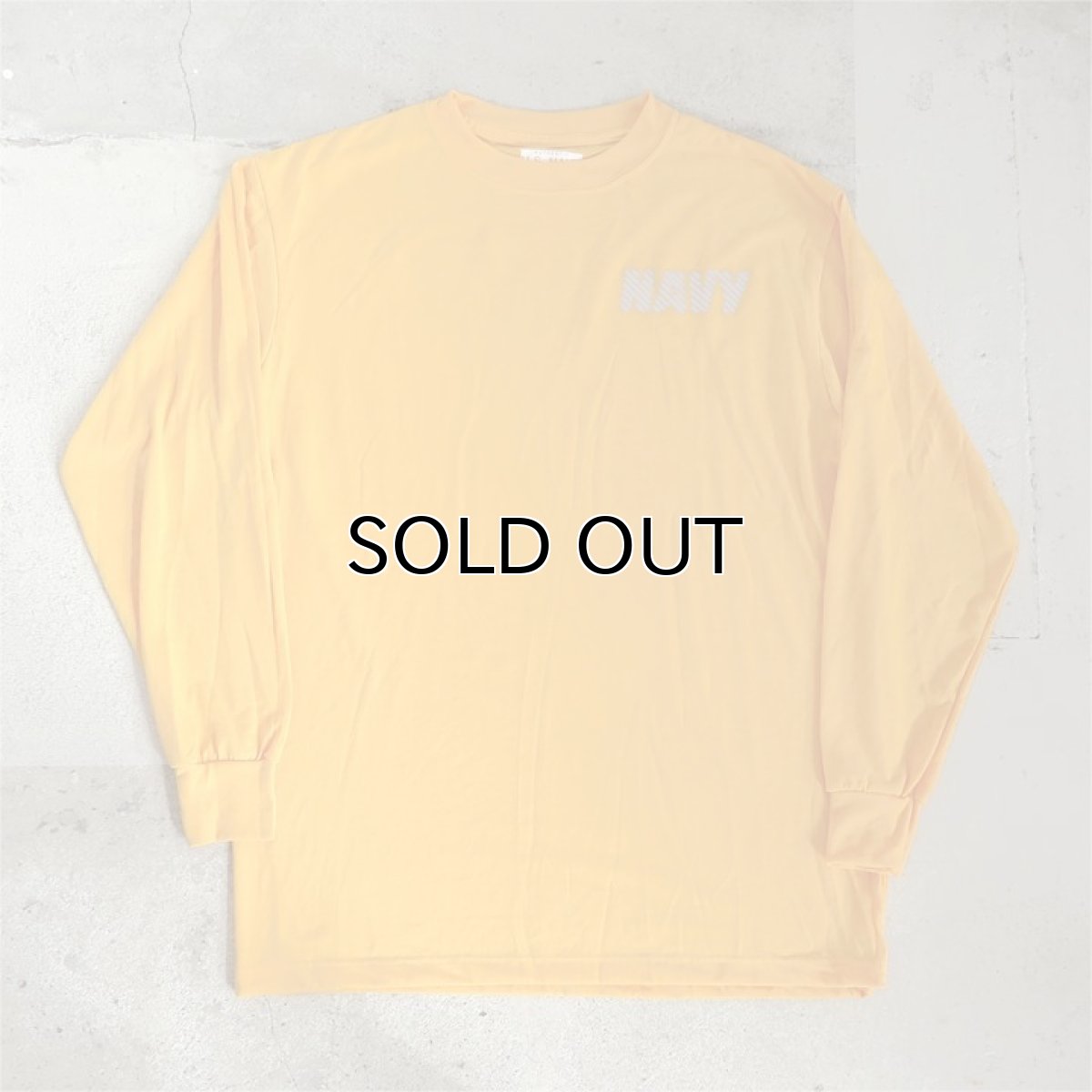 画像3: U.S. NAVY  L/S Training T-Shirt -Reflector Print-　YELLOW　size SMALL, MEDIUM (3)